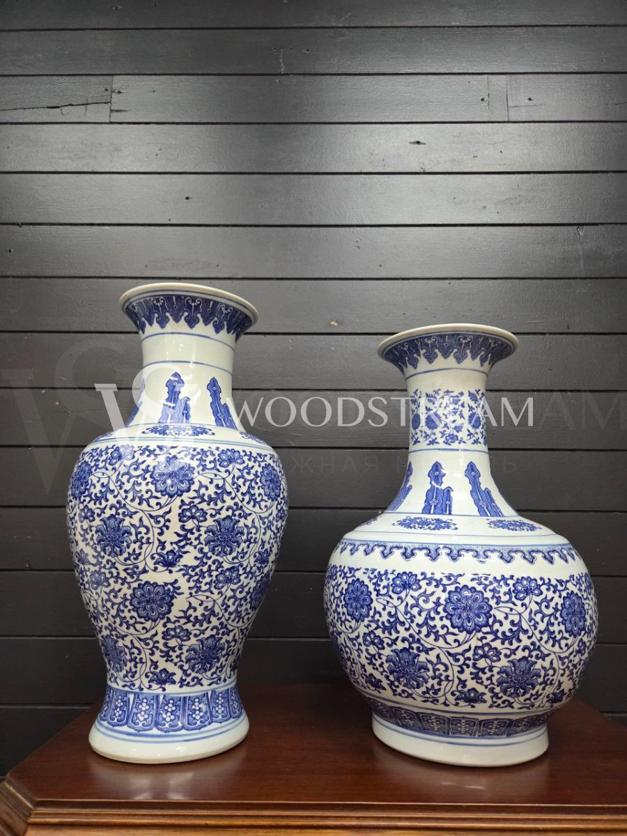 Ваза в стиле шинуазри 2 штуки