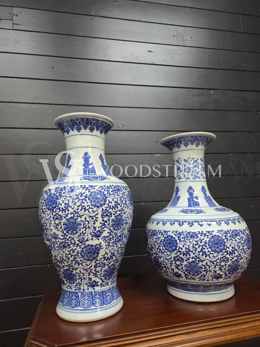 Ваза в стиле шинуазри 2 штуки