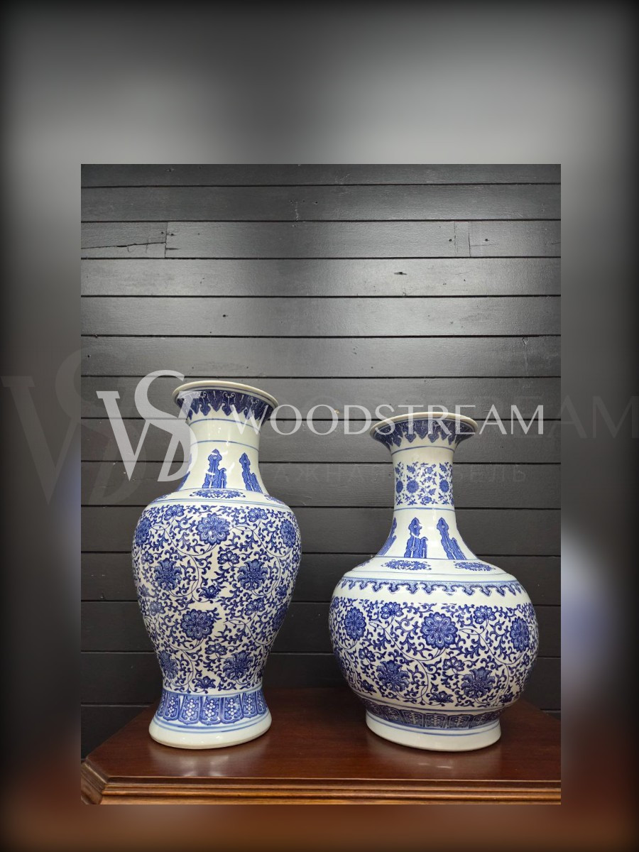 Ваза в стиле шинуазри 2 штуки