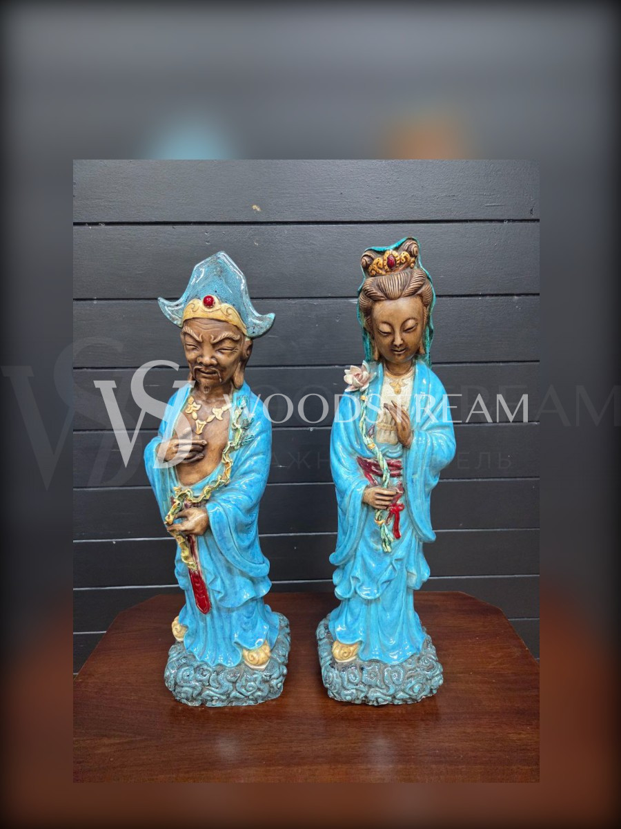 Скульптура/Статуэтка в восточном стиле 2 штуки Мужчина и Женщина