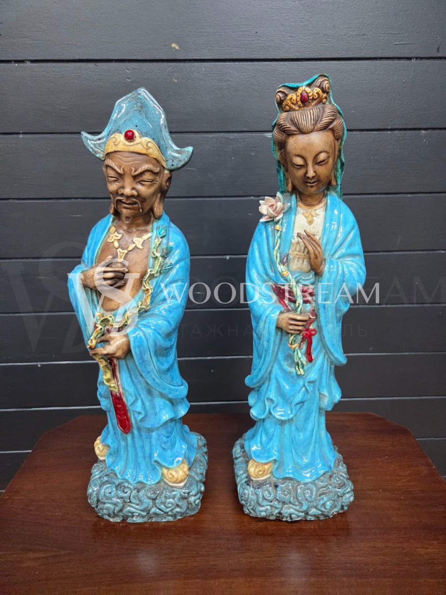 Скульптура/Статуэтка в восточном стиле 2 штуки Мужчина и Женщина