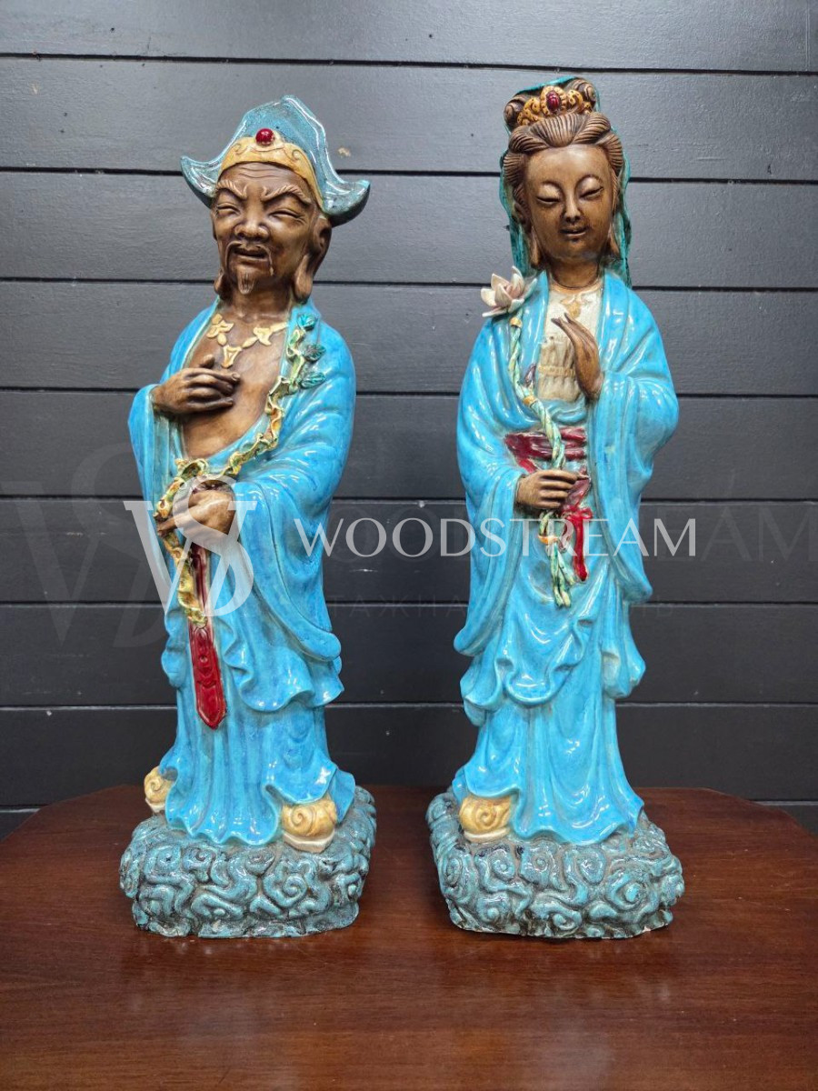 Скульптура/Статуэтка в восточном стиле 2 штуки Мужчина и Женщина