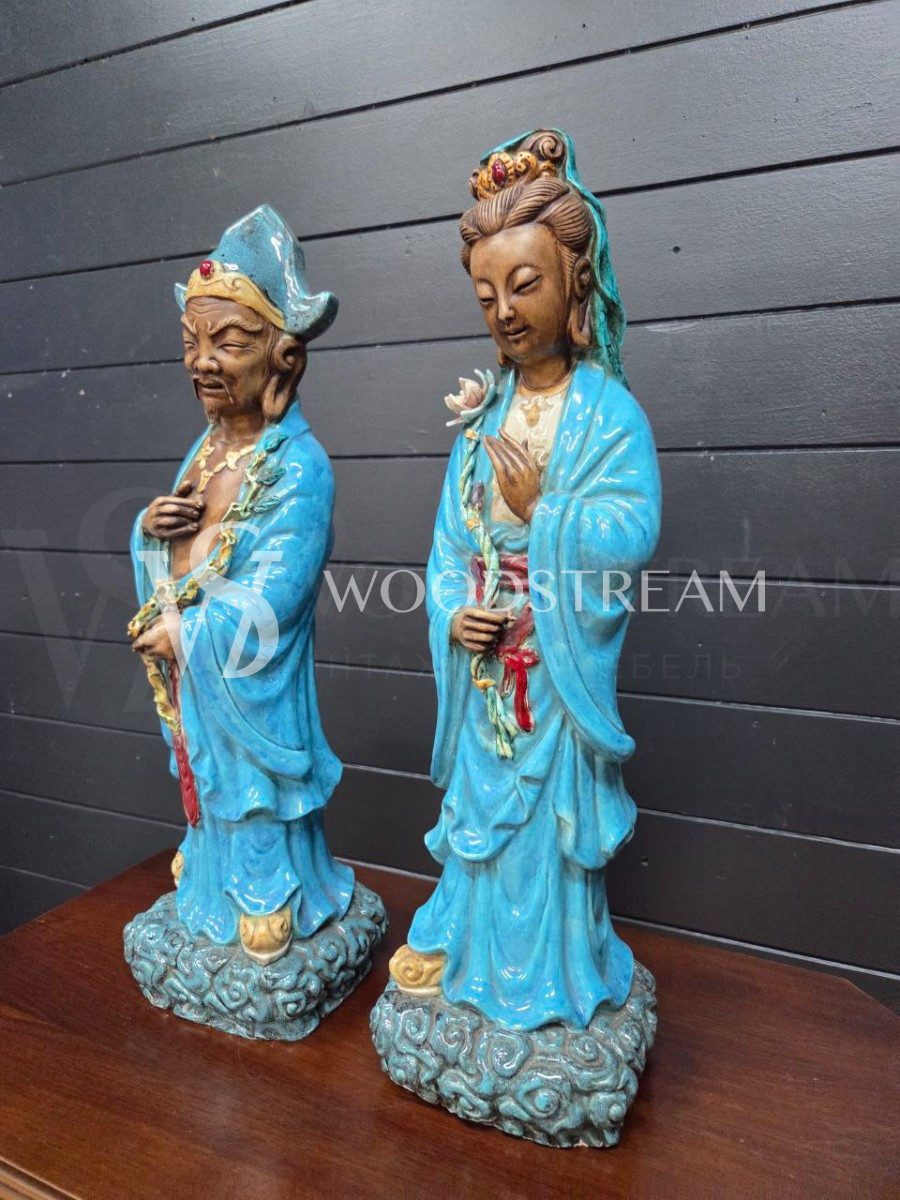 Скульптура/Статуэтка в восточном стиле 2 штуки Мужчина и Женщина