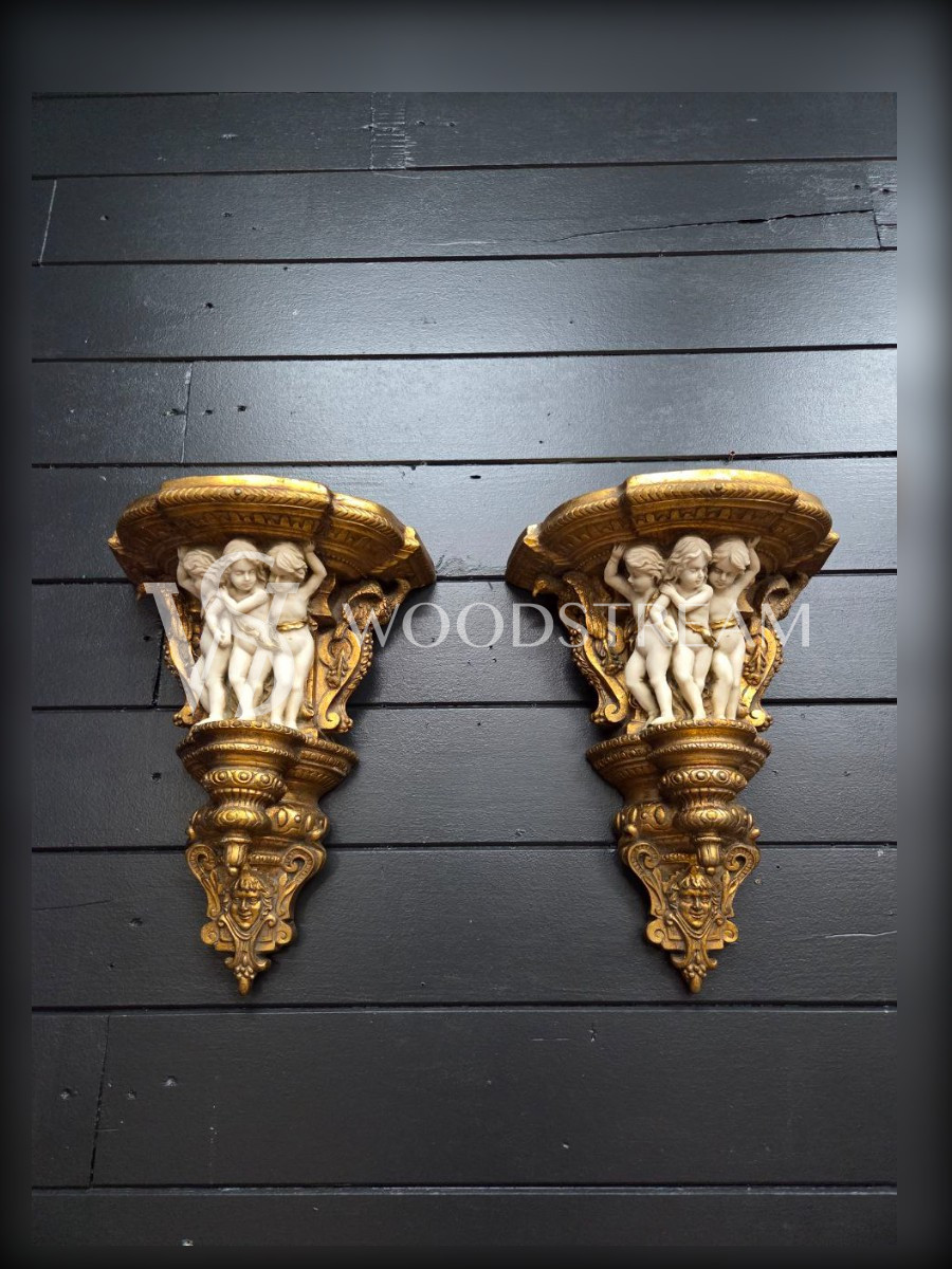 Консоль/Полка с путти 2 штуки