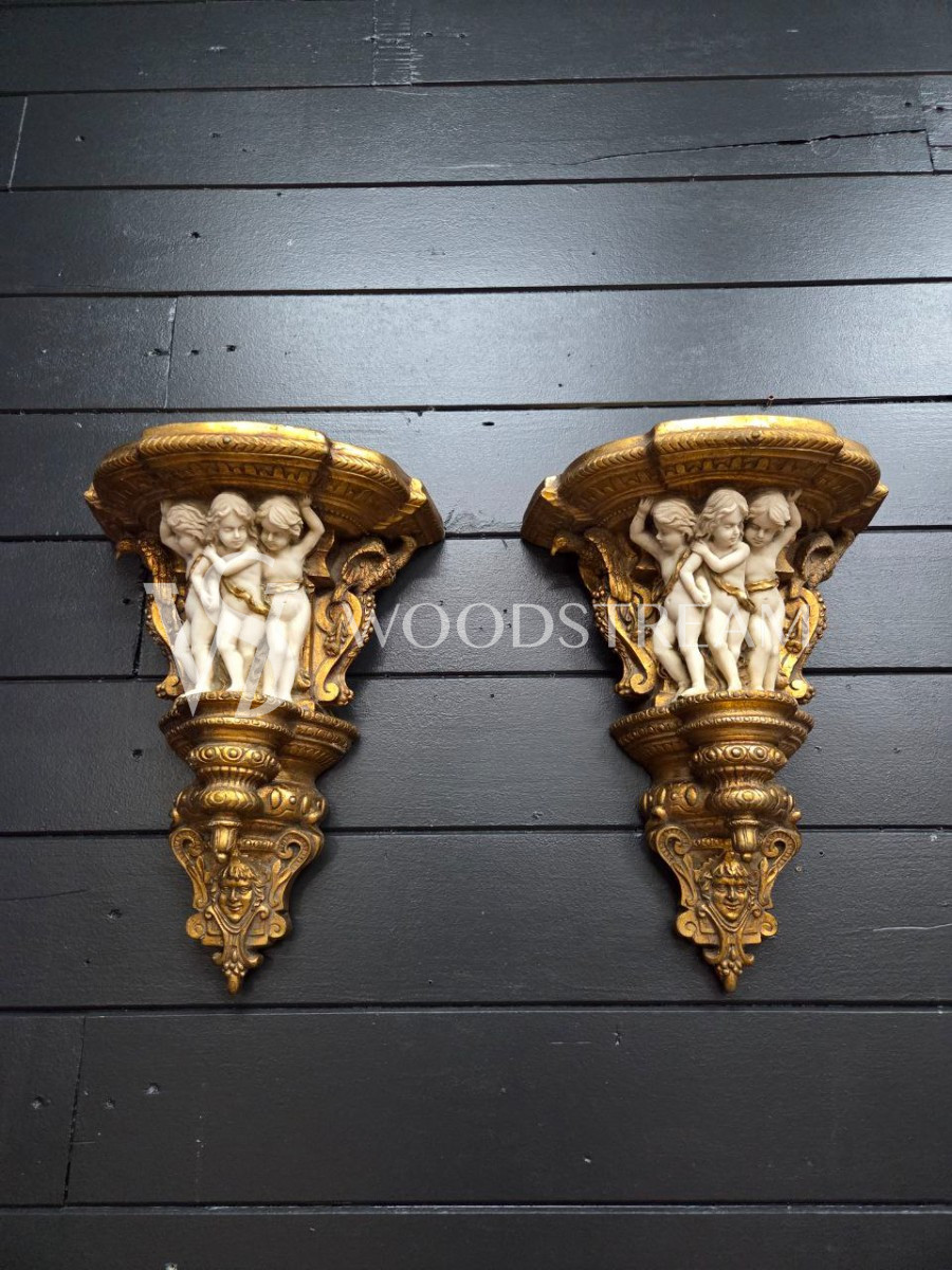 Консоль/Полка с путти 2 штуки