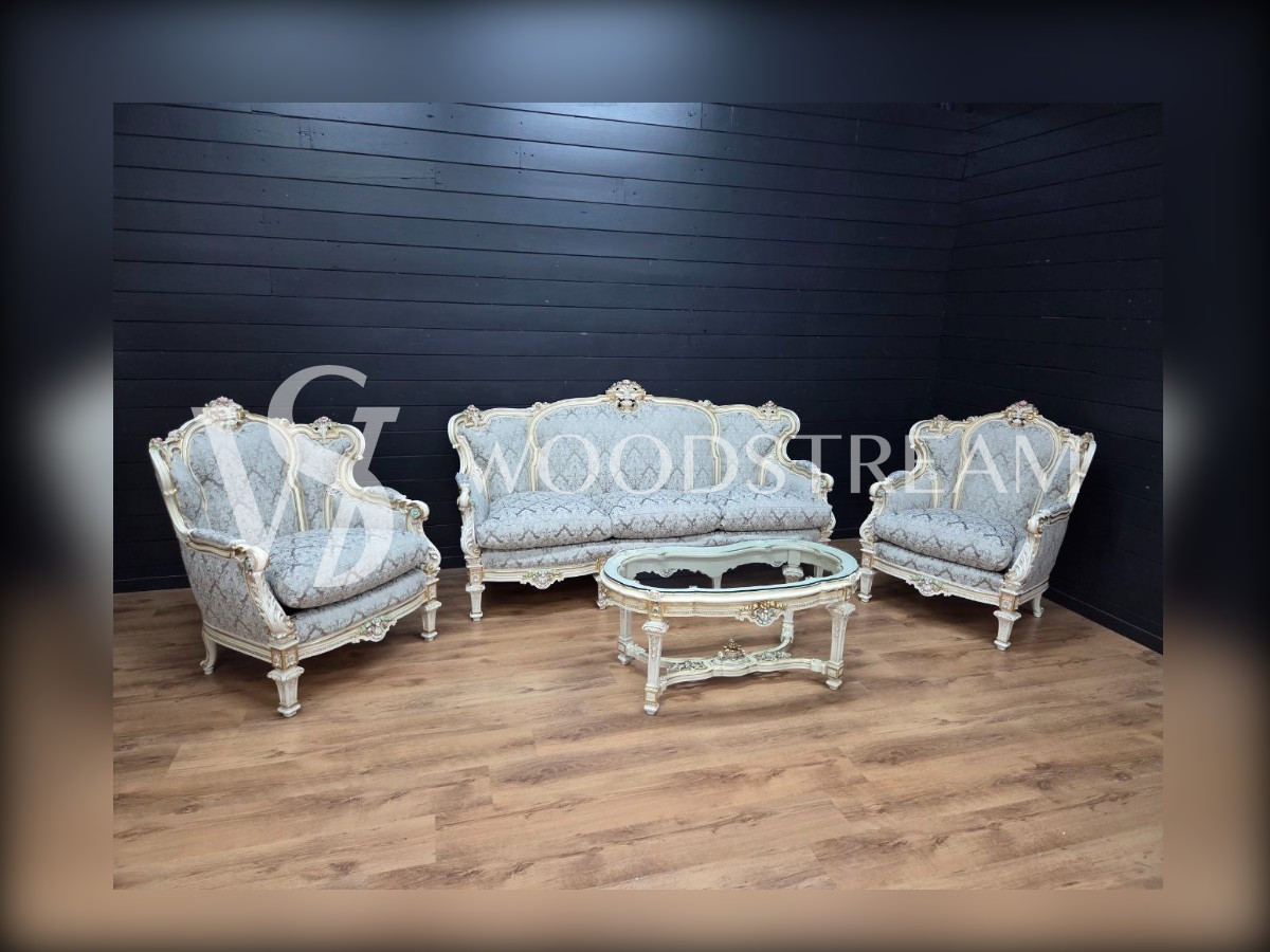 Комплект мягкой мебели для гостиной в стиле венецианского барокко от фабрики Silik