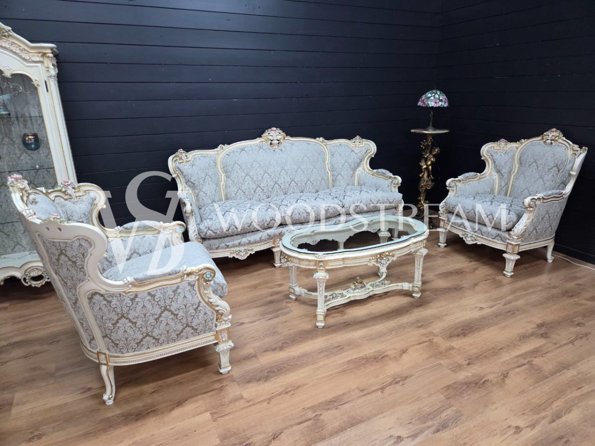 Комплект мягкой мебели для гостиной в стиле венецианского барокко от фабрики Silik