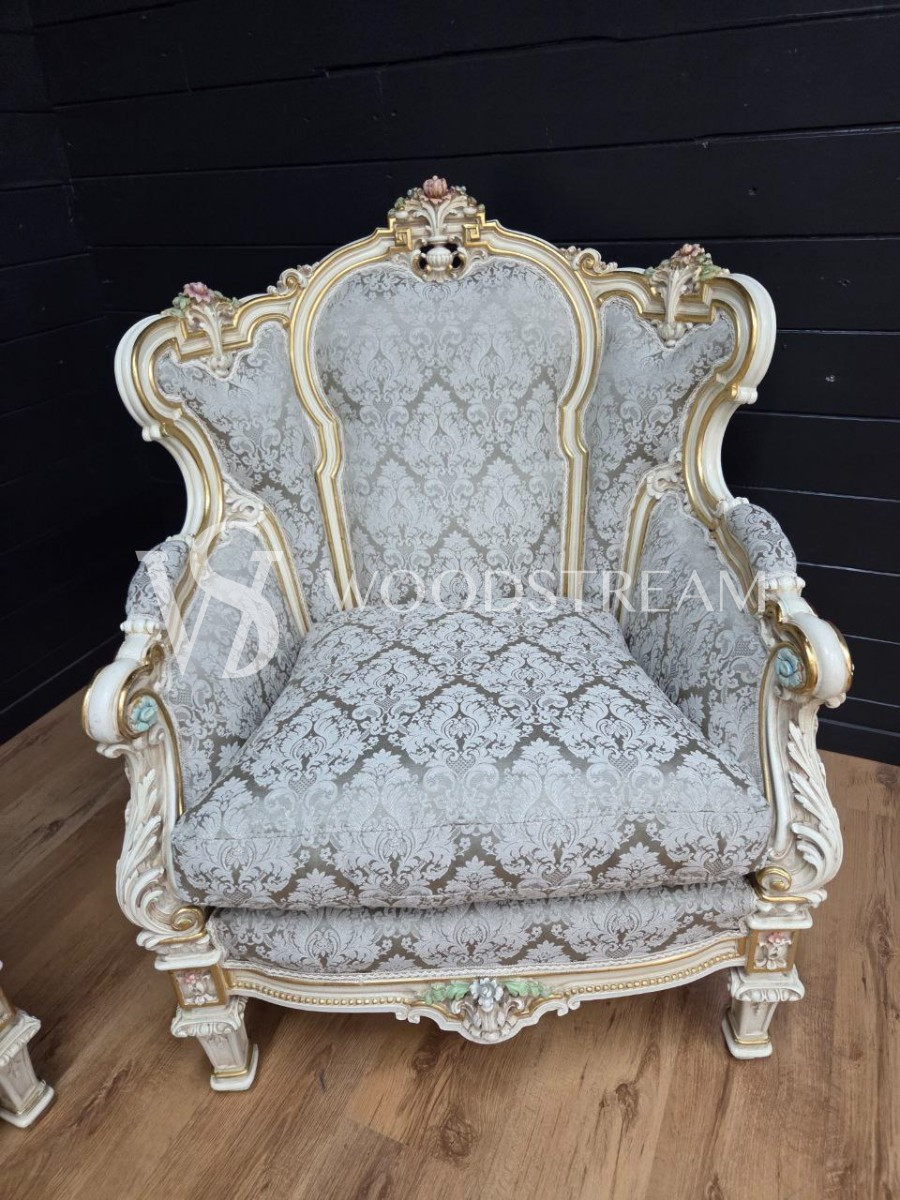 Комплект мягкой мебели для гостиной в стиле венецианского барокко от фабрики Silik