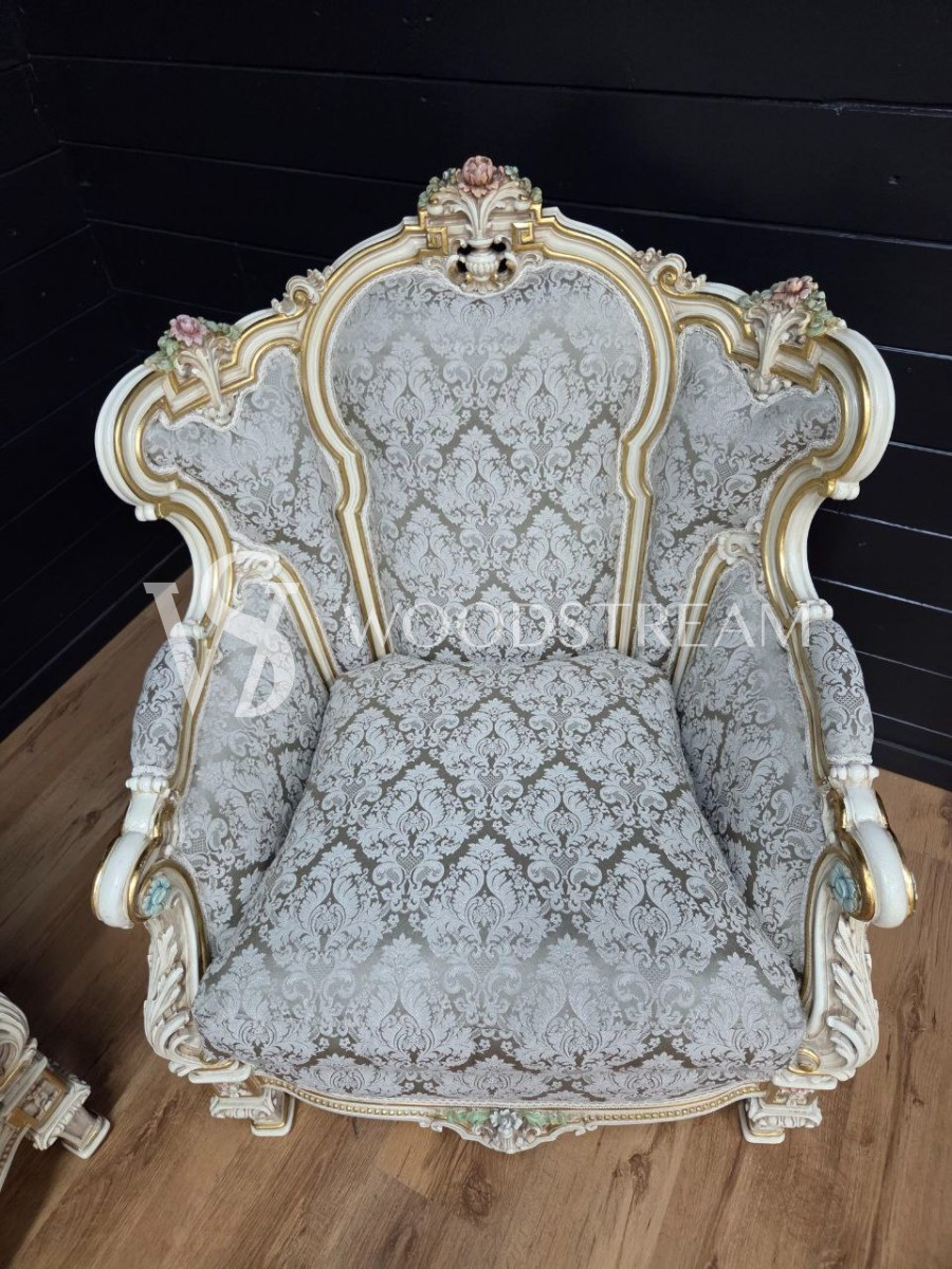 Комплект мягкой мебели для гостиной в стиле венецианского барокко от фабрики Silik