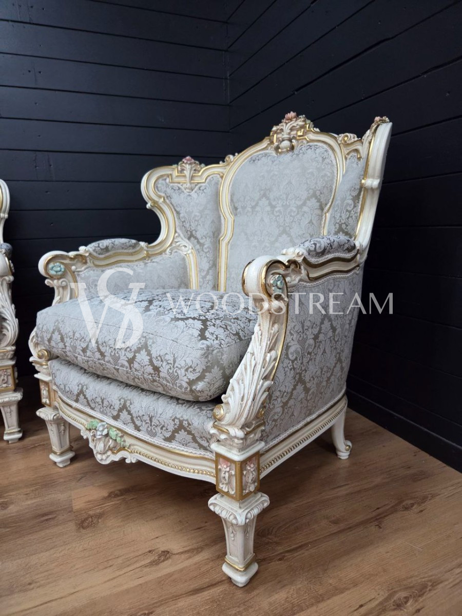 Комплект мягкой мебели для гостиной в стиле венецианского барокко от фабрики Silik