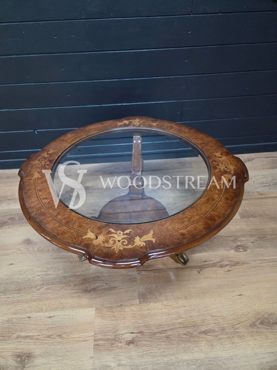 Стол со стеклянной столешницей винтажный