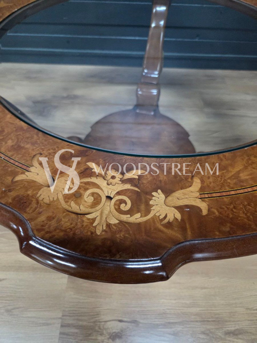 Стол со стеклянной столешницей винтажный