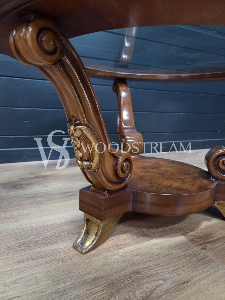 Стол со стеклянной столешницей винтажный