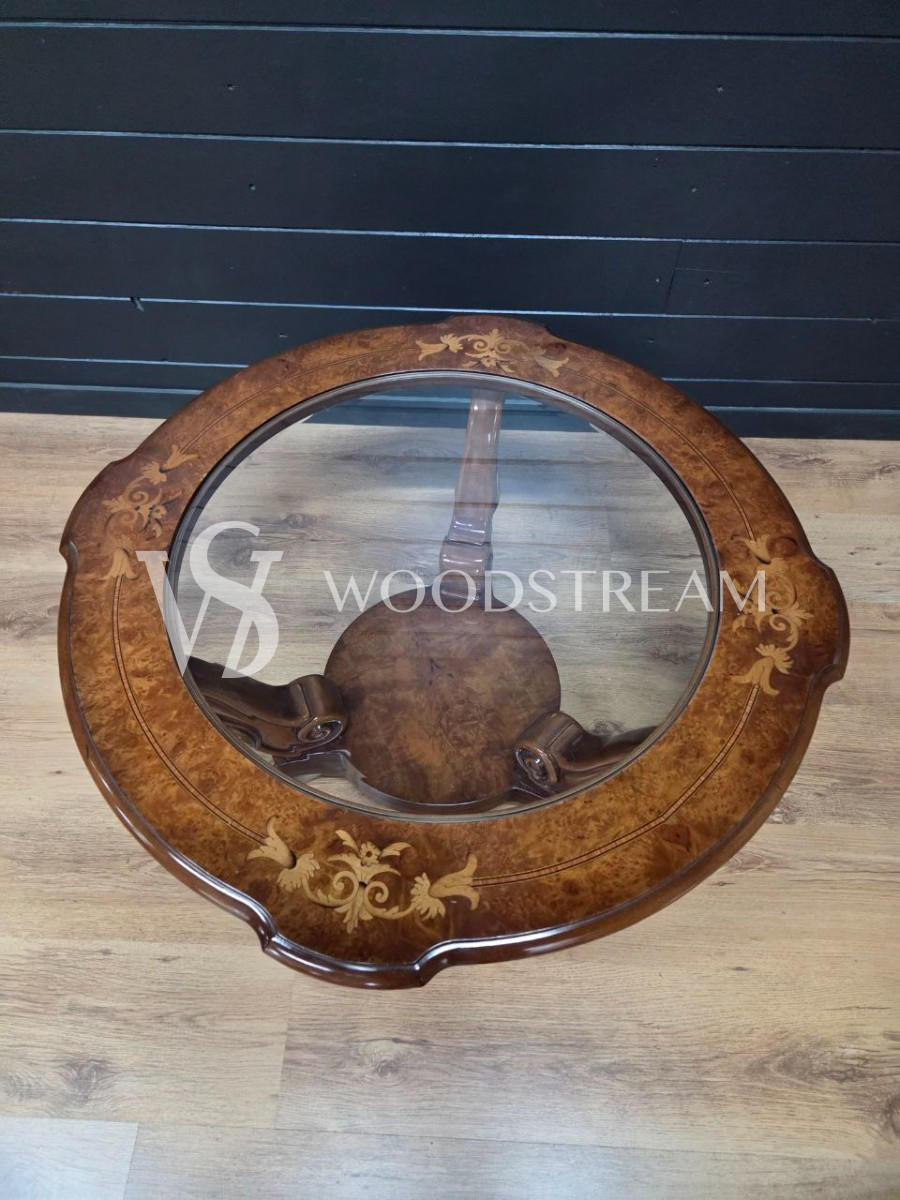 Стол со стеклянной столешницей винтажный