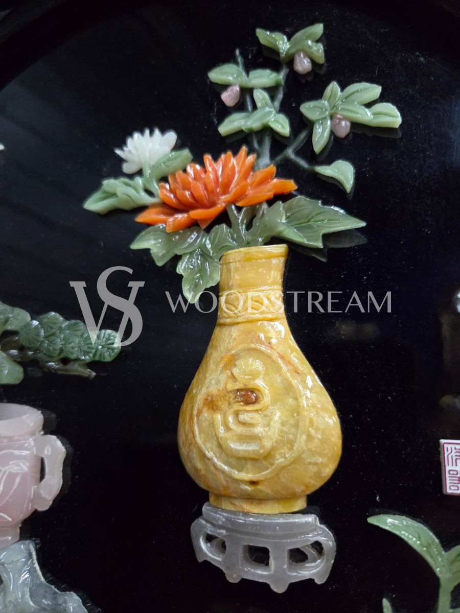 Декоративный элемент настольный/Панно в стиле шинуазри на подставке