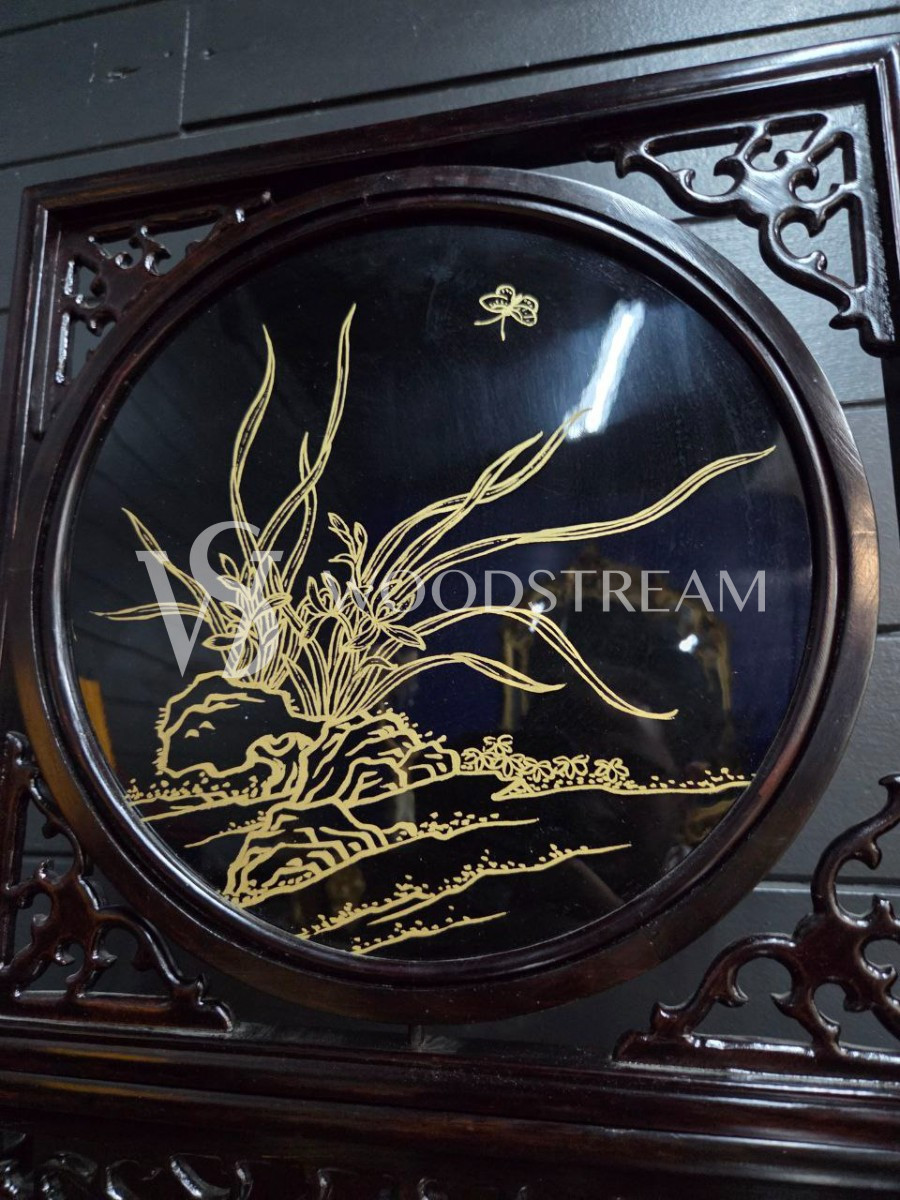 Декоративный элемент настольный/Панно в стиле шинуазри на подставке