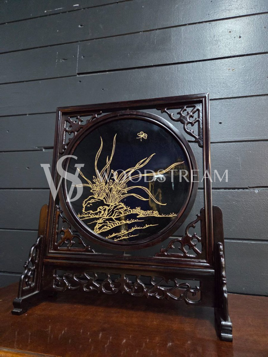 Декоративный элемент настольный/Панно в стиле шинуазри на подставке