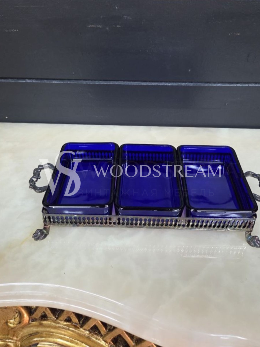 Тарелка/Менажница на подносе винтажная