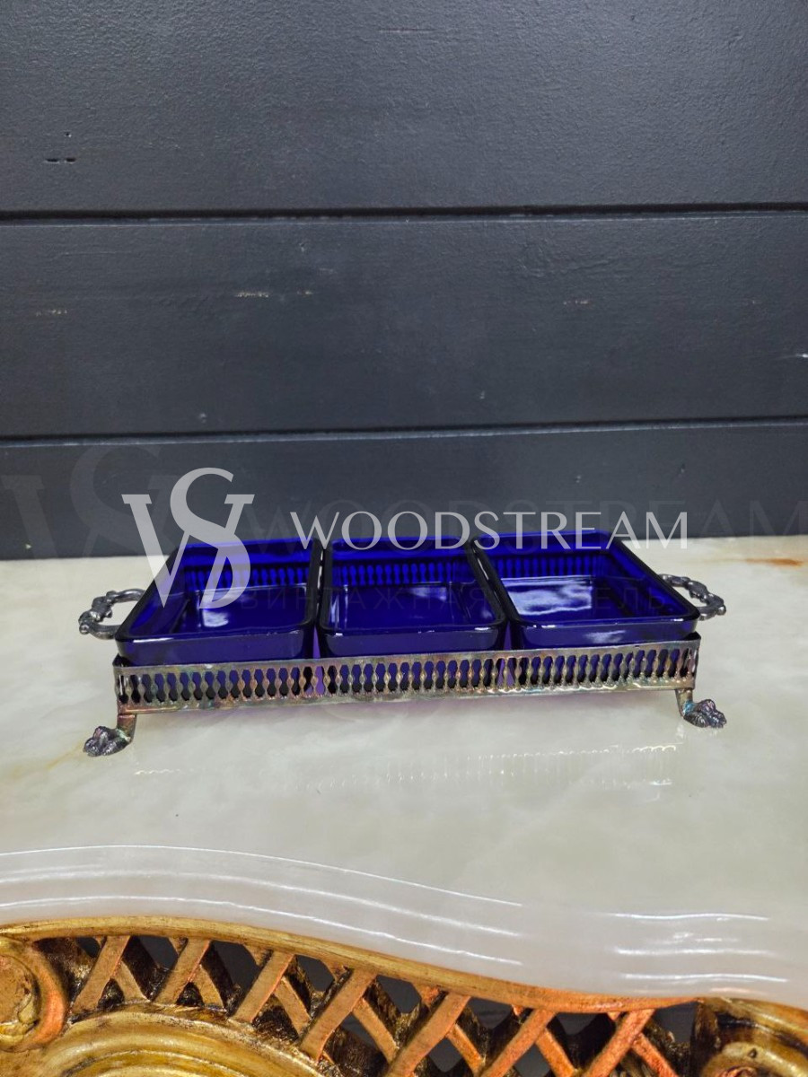 Тарелка/Менажница на подносе винтажная