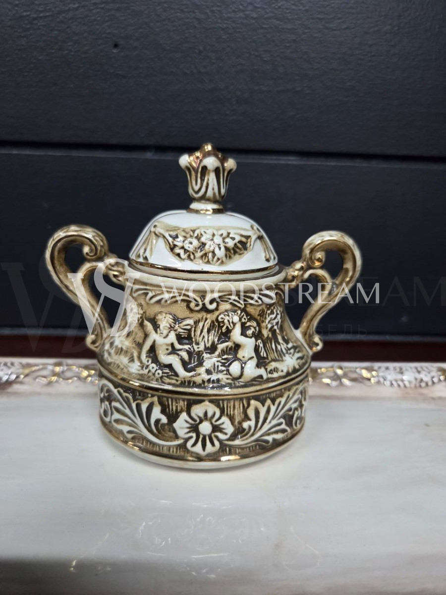 Сервиз чайный/кофейный на 2 персоны на подносе Каподимонте