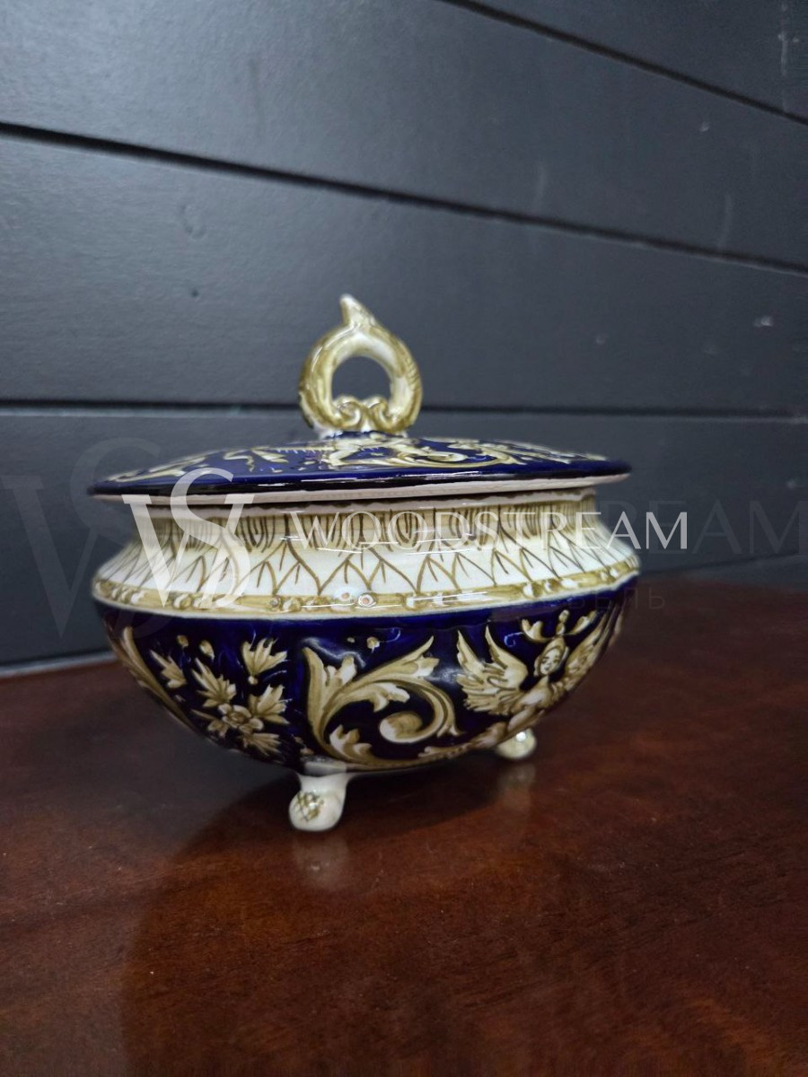 Ваза с крышкой/Шкатулка/Конфетница винтажная