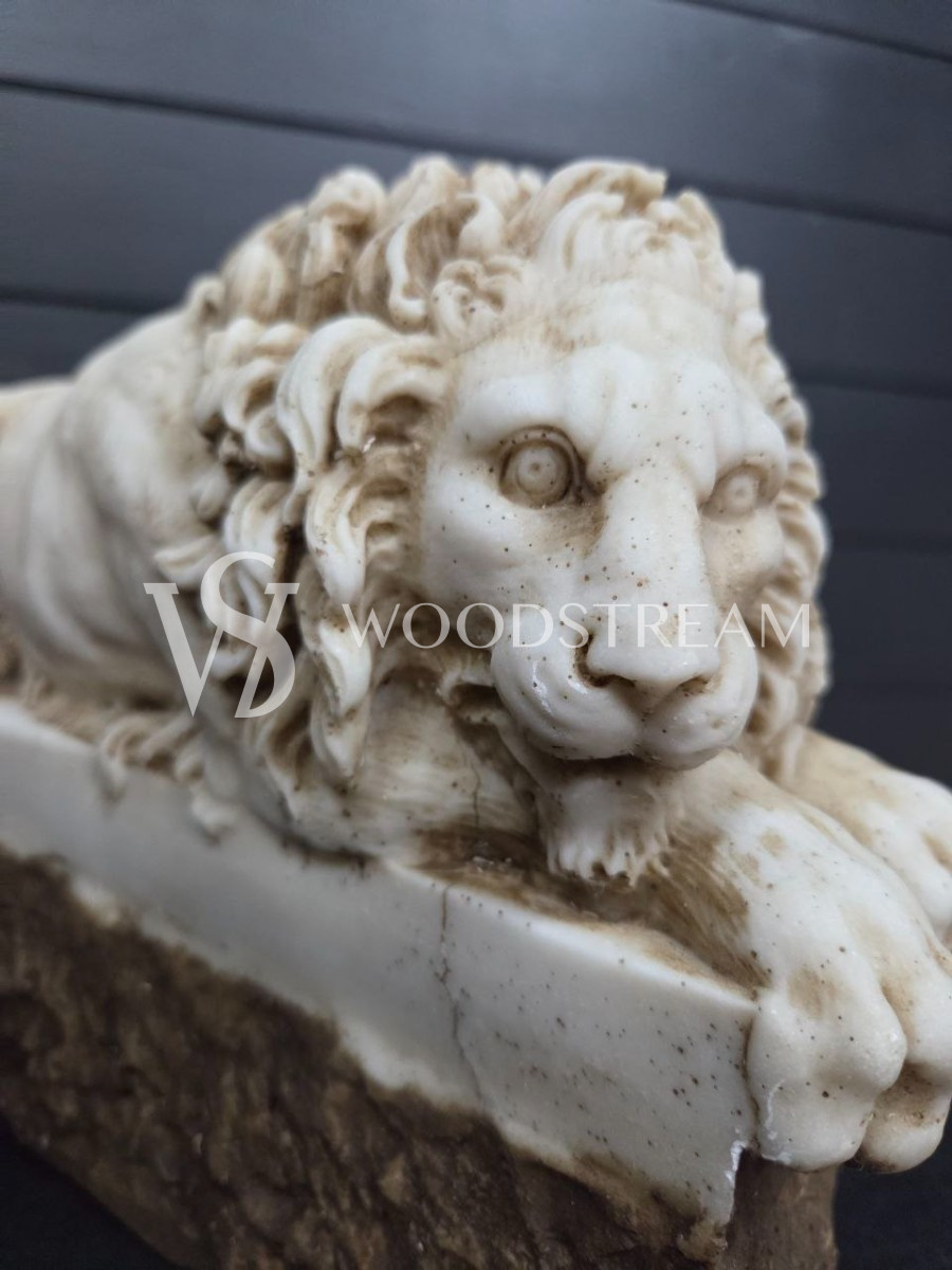 Статуэтка/Скульптура 2 штуки Спящий и пробуждающийся лев