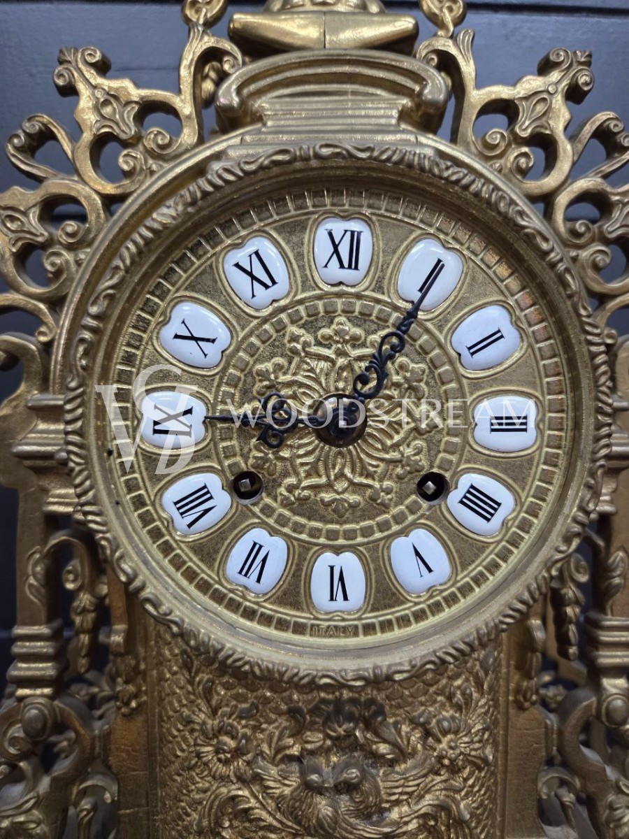 Комплект каминный: Часы и Подсвечник 2 штуки