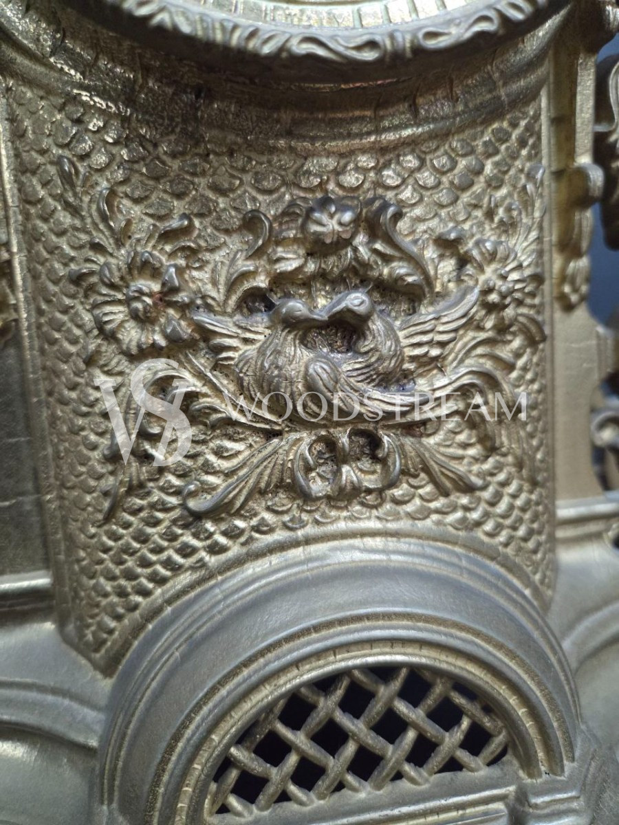 Комплект каминный: Часы и Подсвечник 2 штуки