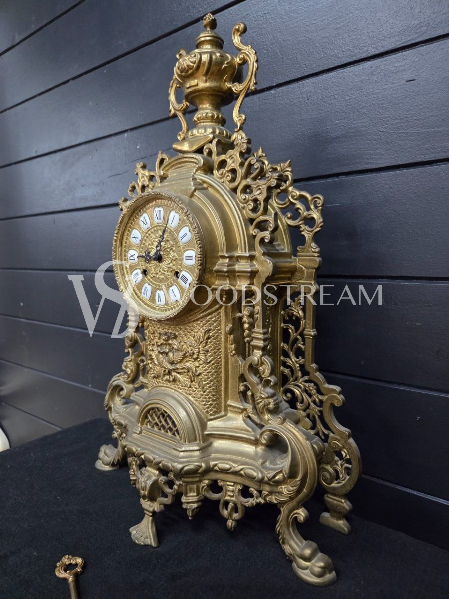 Комплект каминный: Часы и Подсвечник 2 штуки