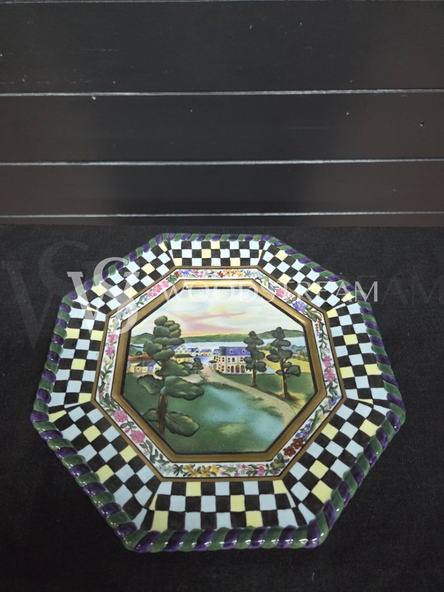 Тарелка декоративная в стиле Маккензи Чайлдс