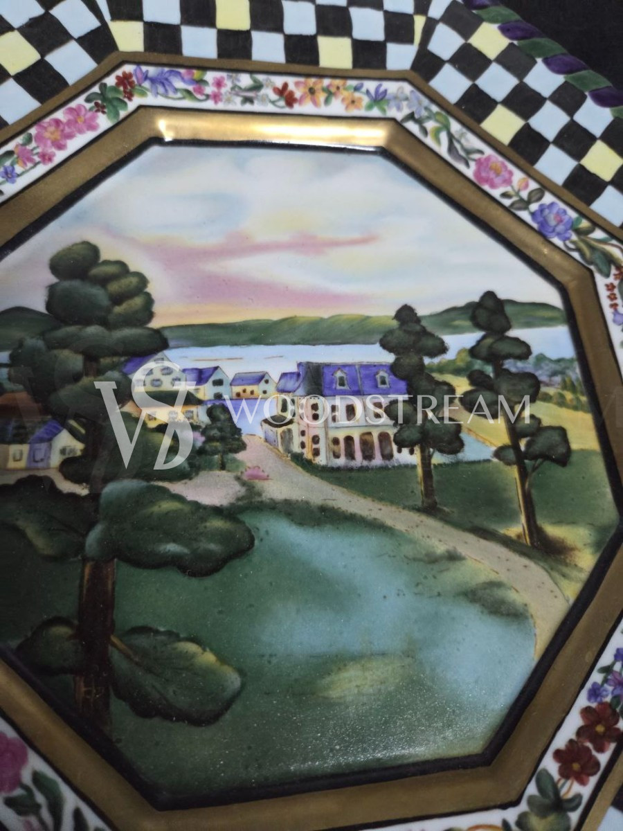 Тарелка декоративная в стиле Маккензи Чайлдс