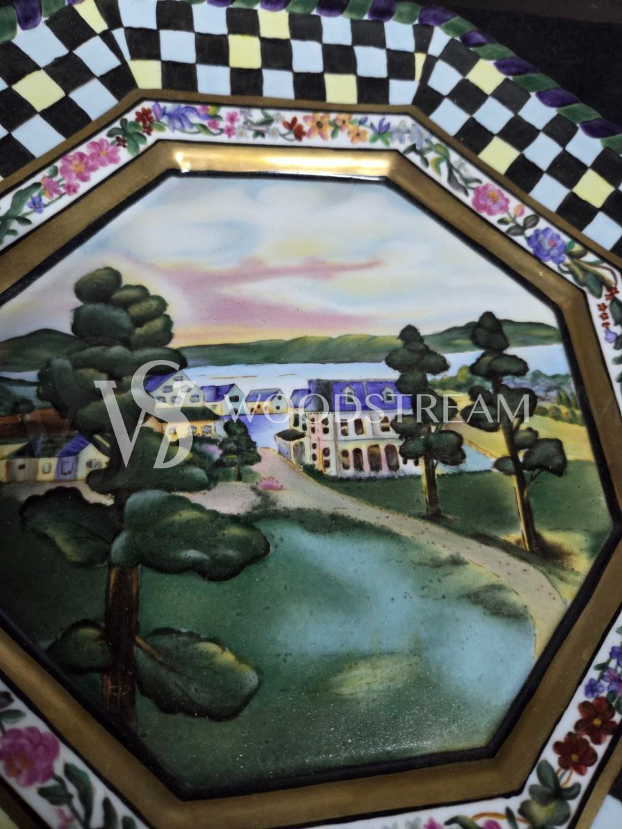 Тарелка декоративная в стиле Маккензи Чайлдс