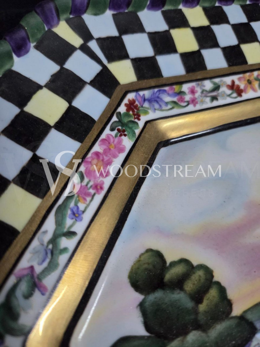 Тарелка декоративная в стиле Маккензи Чайлдс