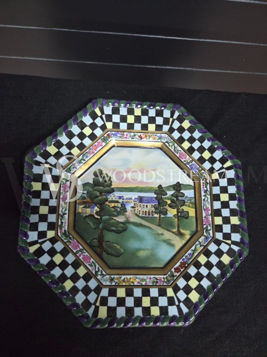 Тарелка декоративная в стиле Маккензи Чайлдс