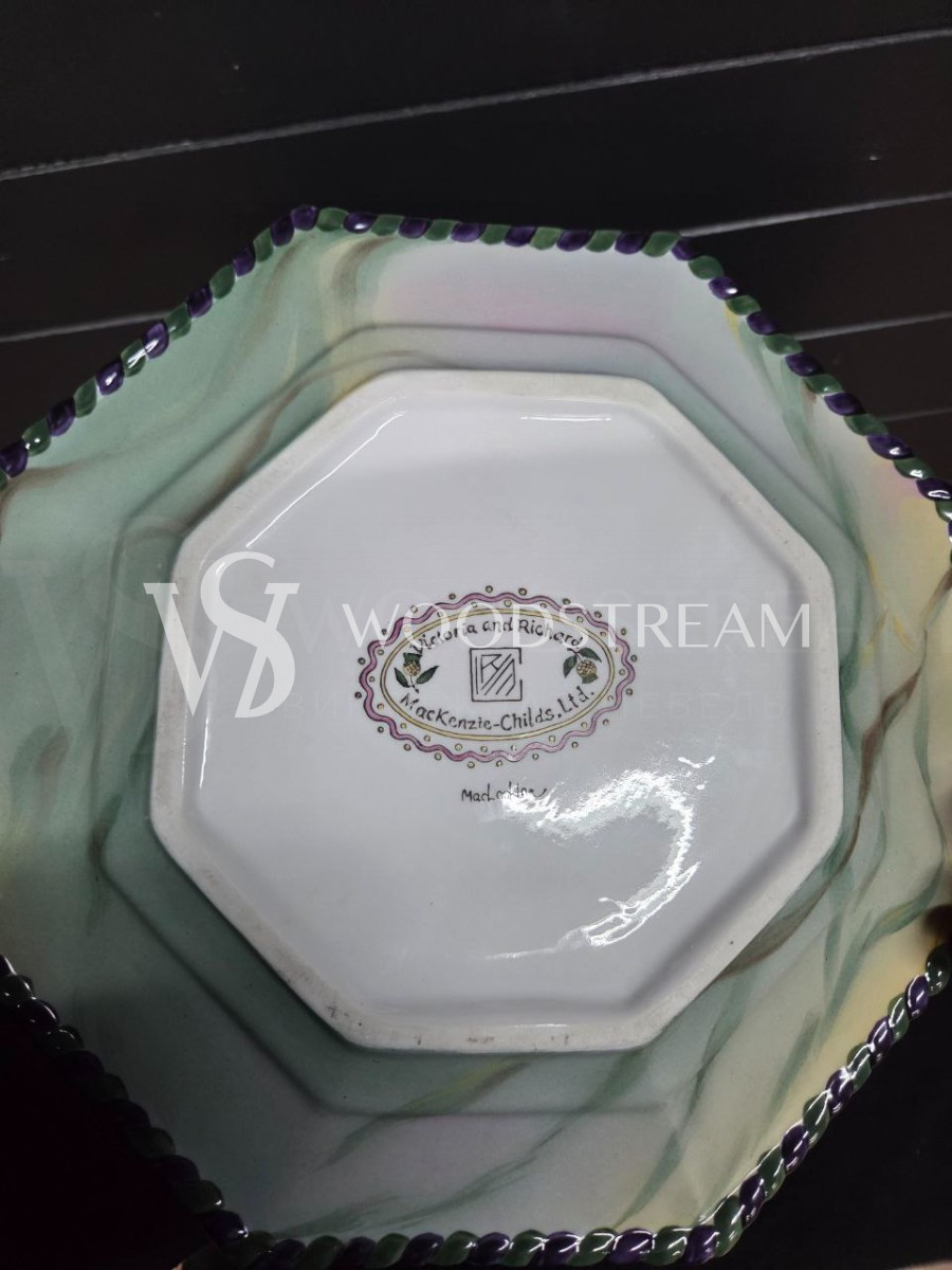 Тарелка декоративная в стиле Маккензи Чайлдс