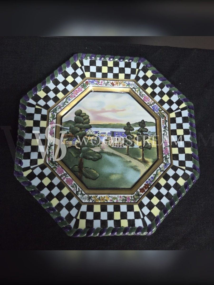 Тарелка декоративная в стиле Маккензи Чайлдс