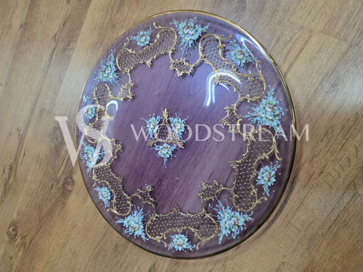 Комплект: Тарелка/Поднос/Подставка винтажная 3 штуки