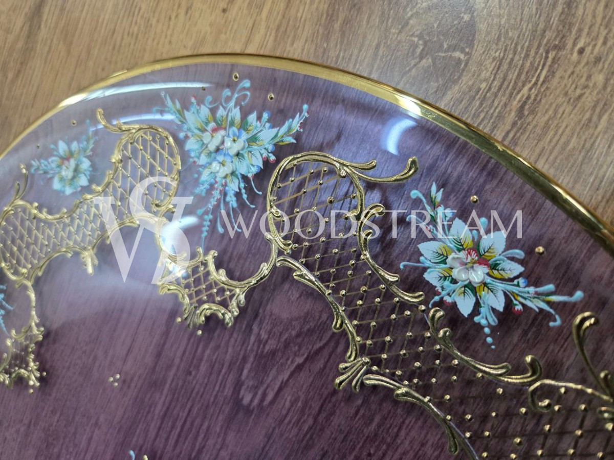 Комплект: Тарелка/Поднос/Подставка винтажная 3 штуки