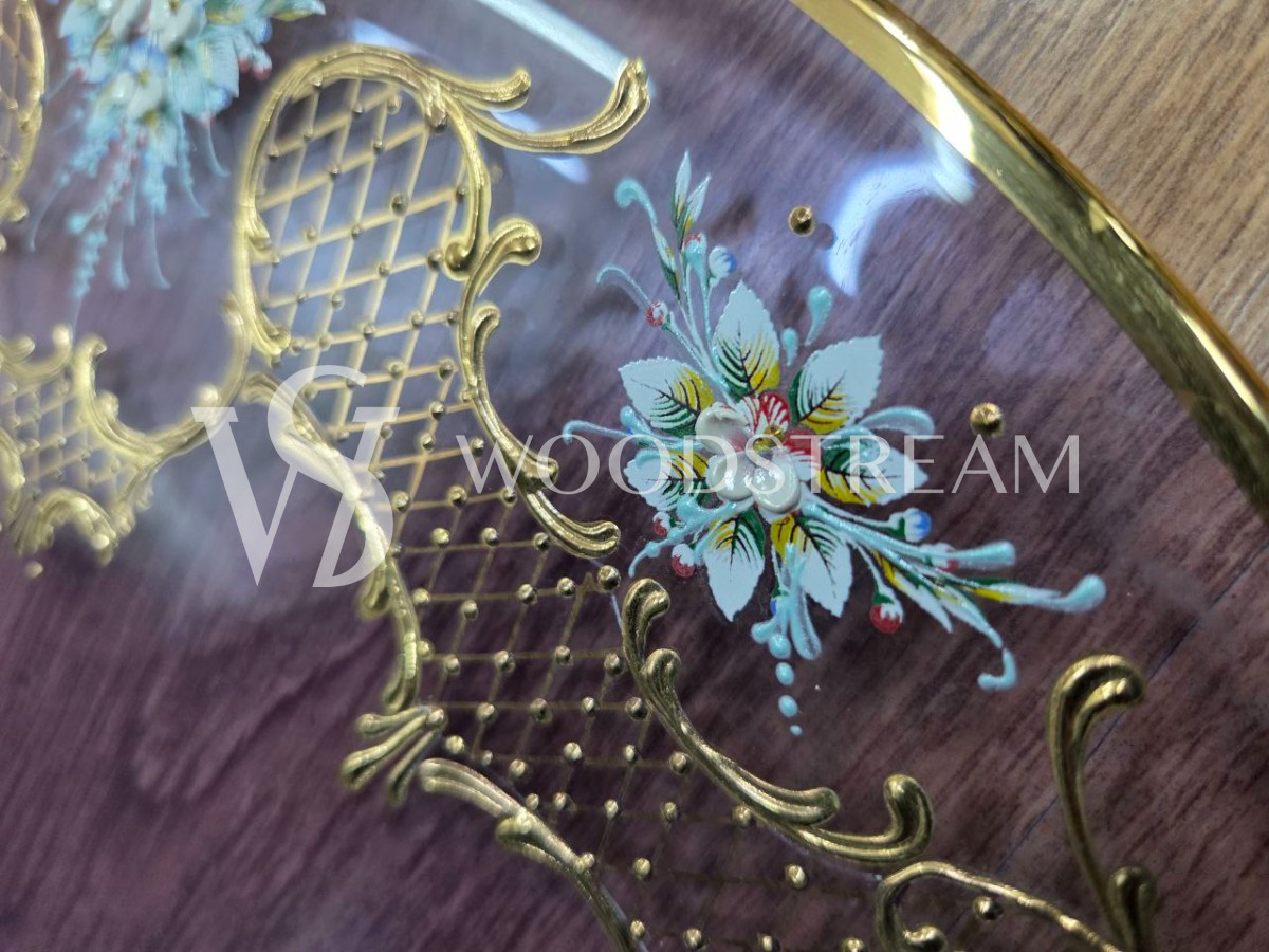 Комплект: Тарелка/Поднос/Подставка винтажная 3 штуки