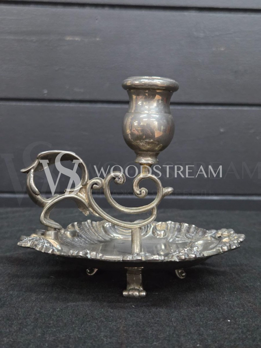 Подсвечник с подносом винтажный