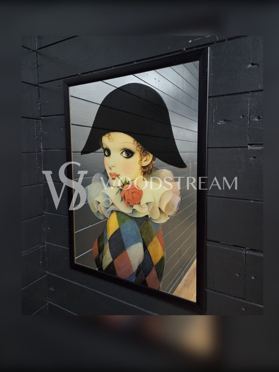 Картина зеркальная/Зеркало настенное с рисунком Арлекин