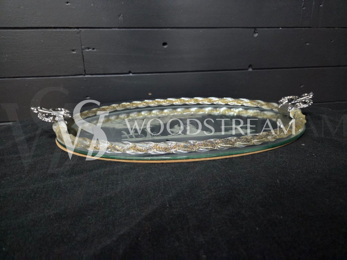 Набор: Графин/Декантер и Бокал/Фужер 6 штук на зеркальном подносе