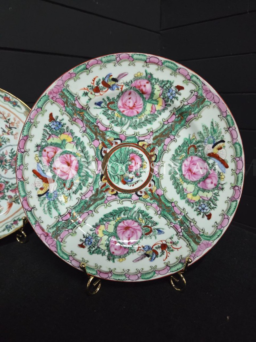 Комплект: Тарелка декоративная в стиле шинуазри 3 штуки