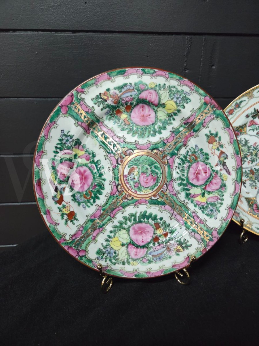 Комплект: Тарелка декоративная в стиле шинуазри 3 штуки