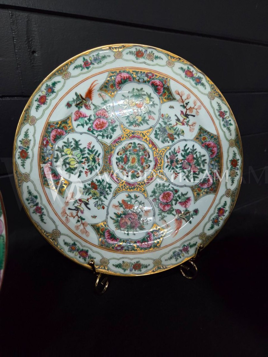 Комплект: Тарелка декоративная в стиле шинуазри 3 штуки