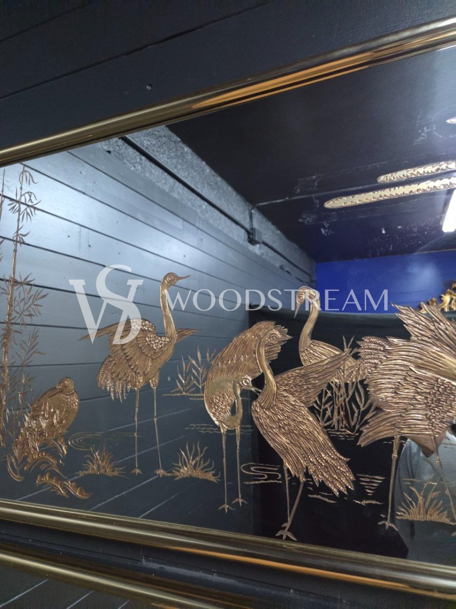 Картина зеркальная/Зеркало настенное с рисунком Птицы 2 штуки