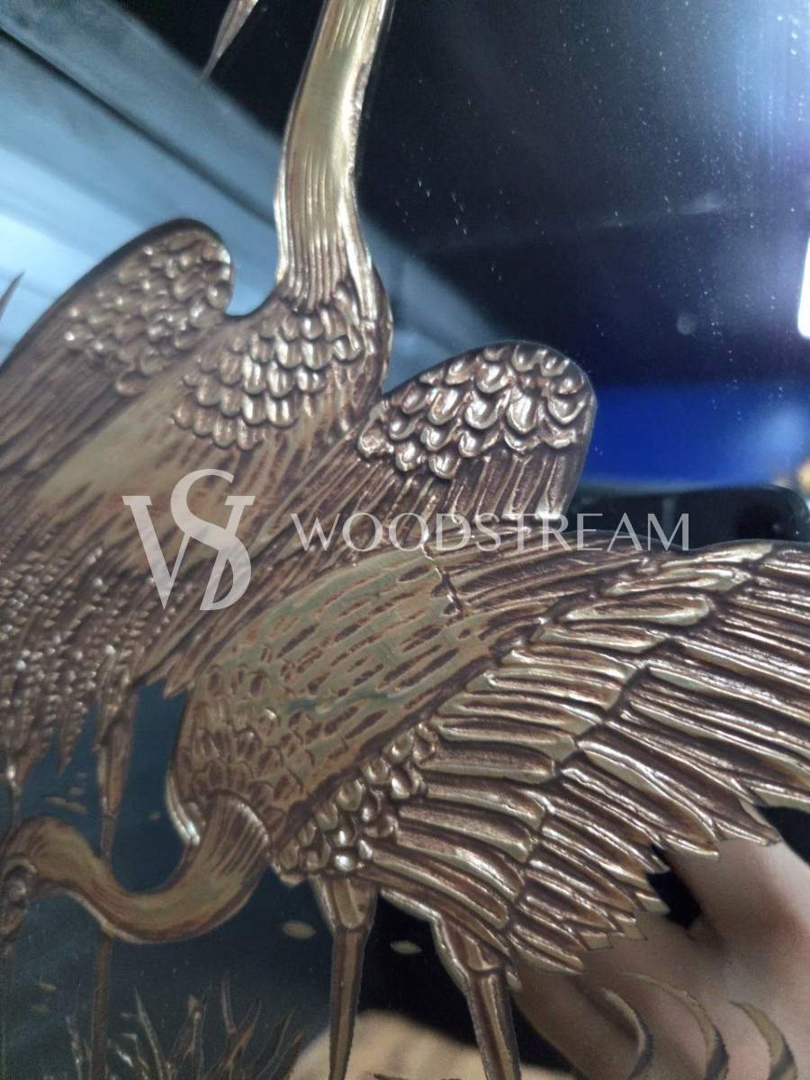 Картина зеркальная/Зеркало настенное с рисунком Птицы 2 штуки