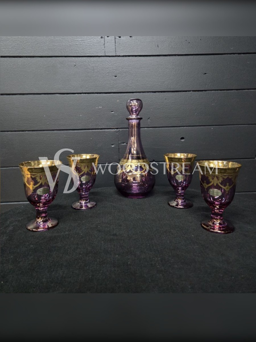 Набор: Графин/Кувшин и бокал/фужер 4 штуки