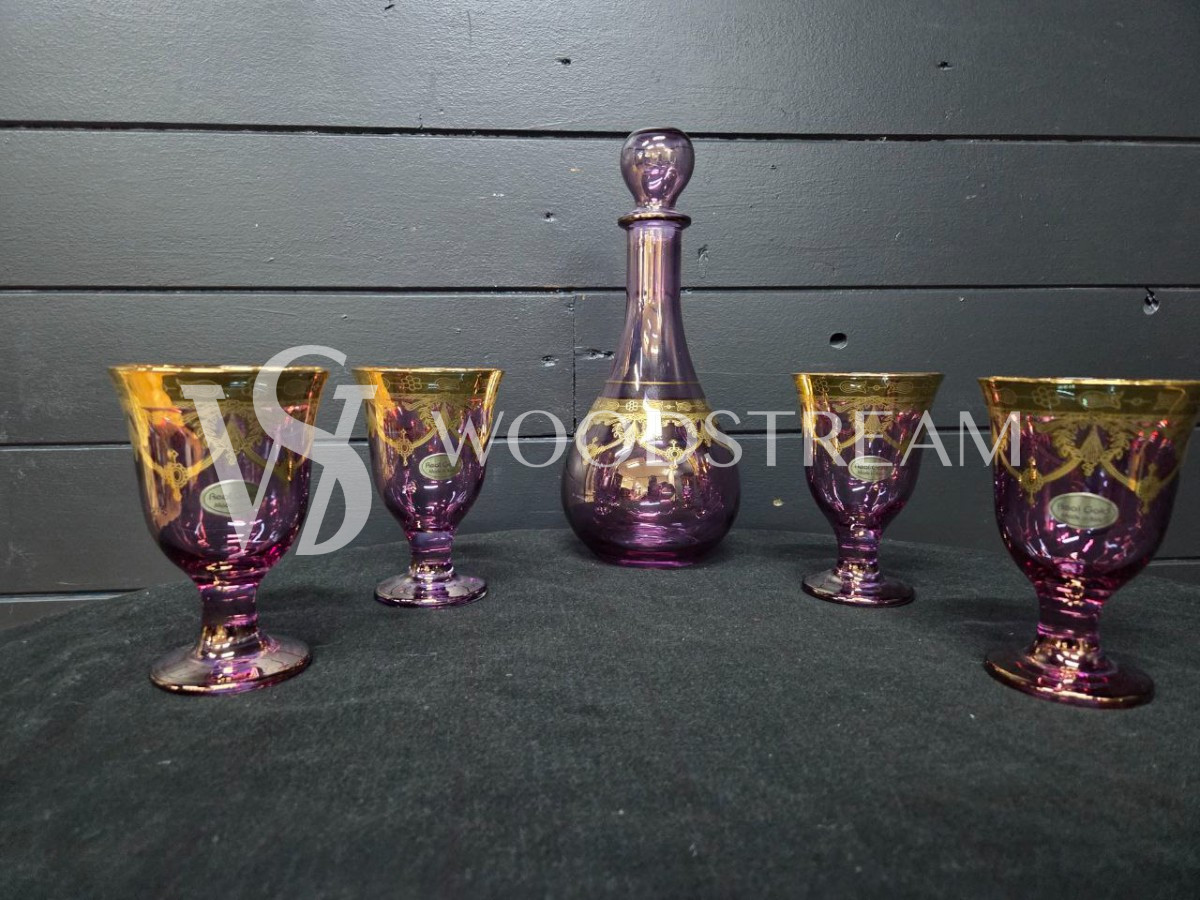 Набор: Графин/Кувшин и бокал/фужер 4 штуки