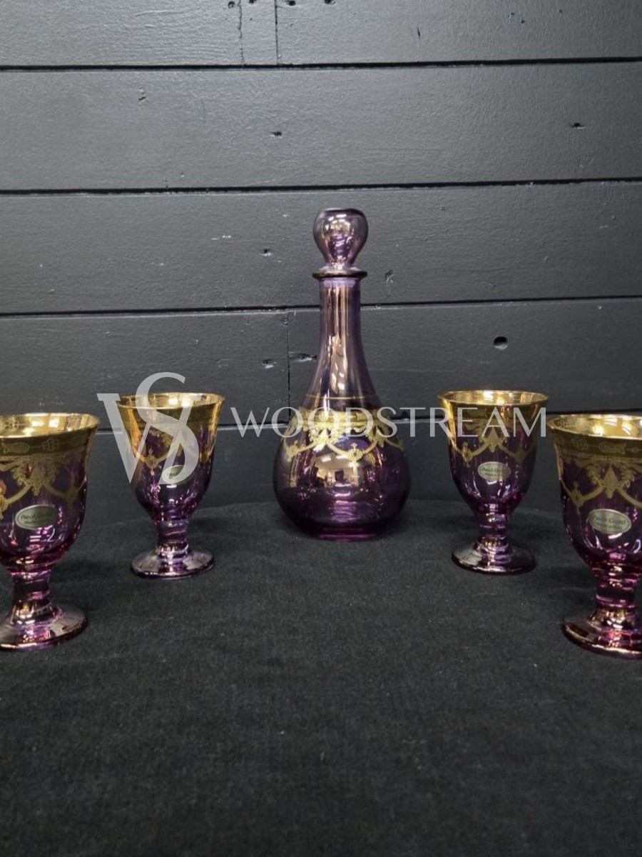 Набор: Графин/Кувшин и бокал/фужер 4 штуки